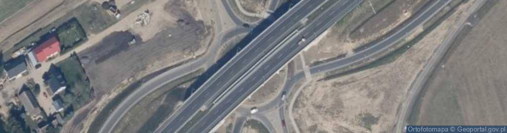 Zdjęcie satelitarne Węzeł Płoty - Zjazd nr 14