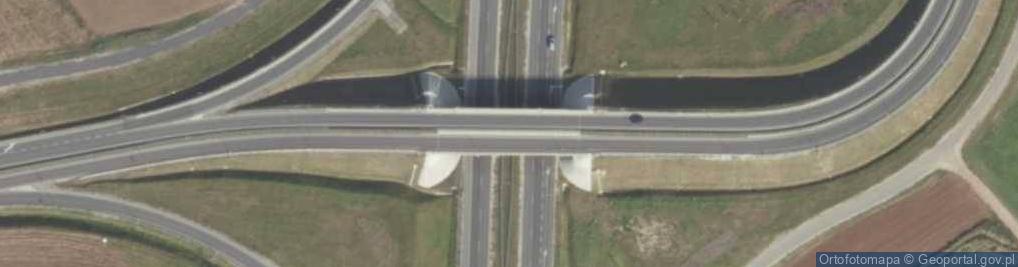 Zdjęcie satelitarne Węzeł Śmigiel Północ - Zjazd nr 42