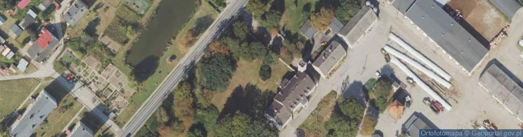 Zdjęcie satelitarne Wieża ciśnień z 1918 roku.