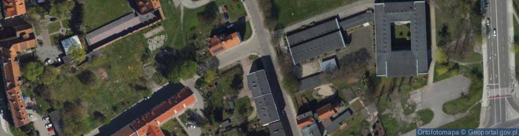 Zdjęcie satelitarne Pozostałości Zamku Krzyżackiego