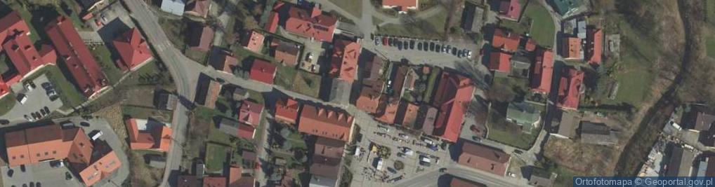 Zdjęcie satelitarne zabudowa miasteczka