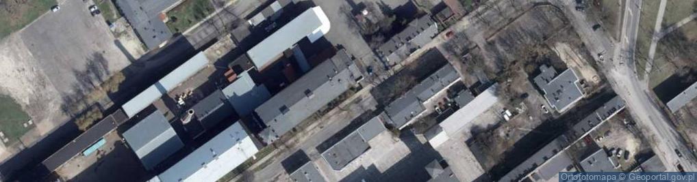 Zdjęcie satelitarne Budynek administracyjny dawnej przędzalni