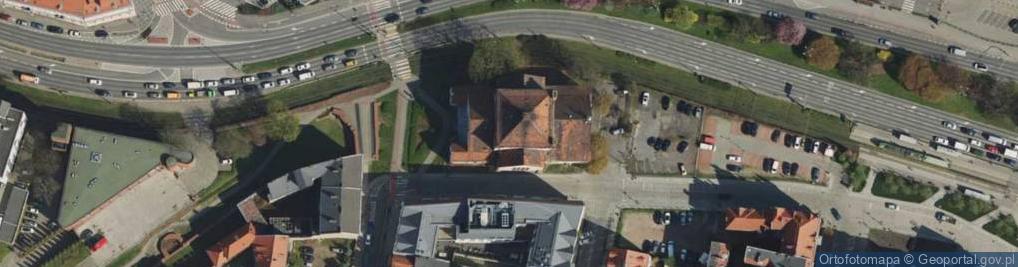 Zdjęcie satelitarne dawna synagoga