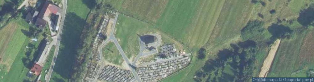 Zdjęcie satelitarne Kaplica cmentarna św. Sebastiana w Maniowach
