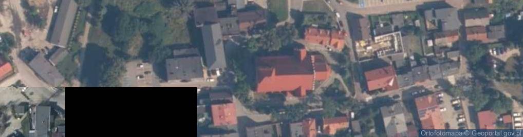 Zdjęcie satelitarne kościół Św Piotra i Pawła