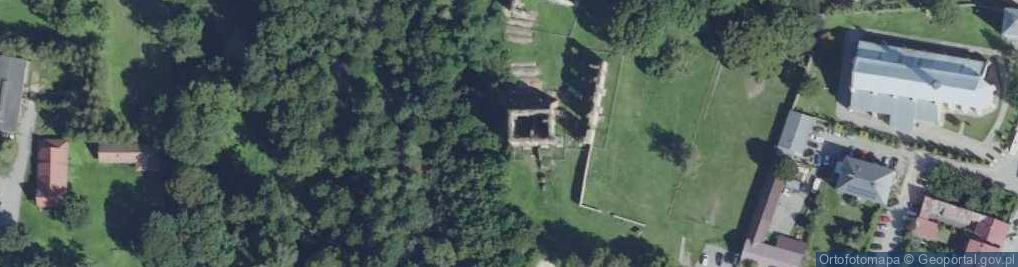 Zdjęcie satelitarne Ruiny Zamku Biskupów Krakowskich