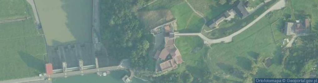 Zdjęcie satelitarne Zamek w Dobczycach