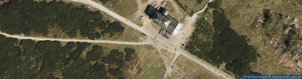 Zdjęcie satelitarne Úpská jáma, od Slezského domu, hranice