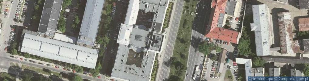 Zdjęcie satelitarne AGH - Pomniki gornikow i hutnikow