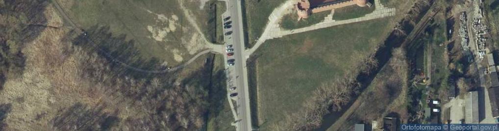 Zdjęcie satelitarne Baszta zamku w Ciechanowie