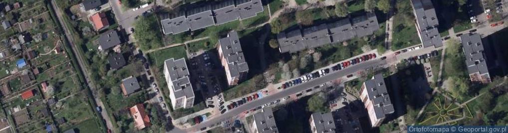 Zdjęcie satelitarne Bielsko-Biała, osiedle Słoneczne - bloki