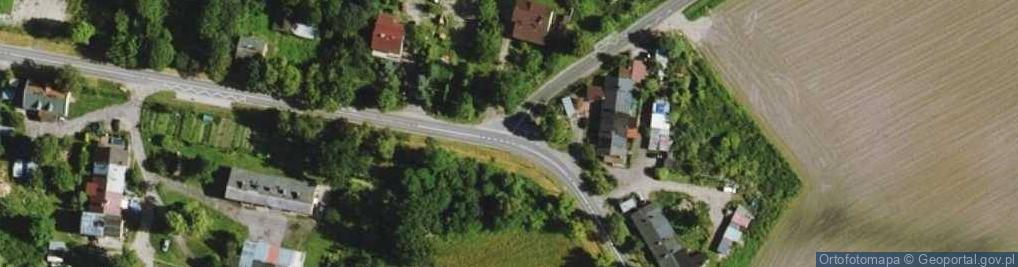 Zdjęcie satelitarne Biskupice, droga do Brwinowa