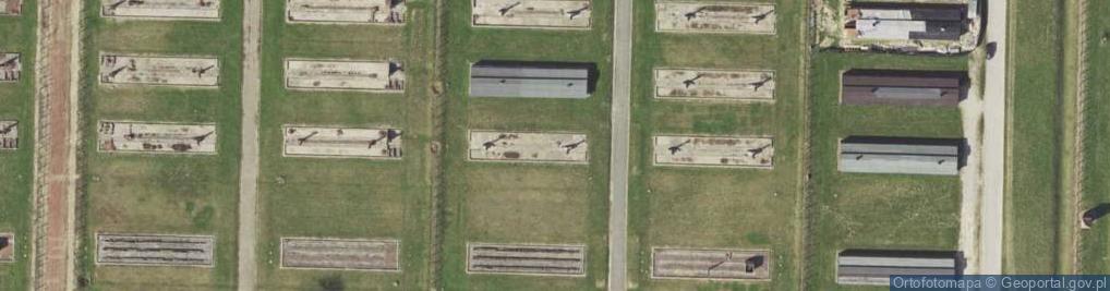 Zdjęcie satelitarne Bloki Auschwitz
