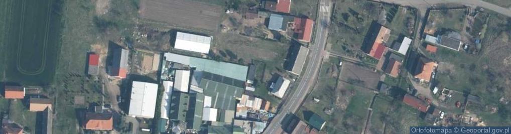 Zdjęcie satelitarne Boczów (województwo lubuskie)-kościół