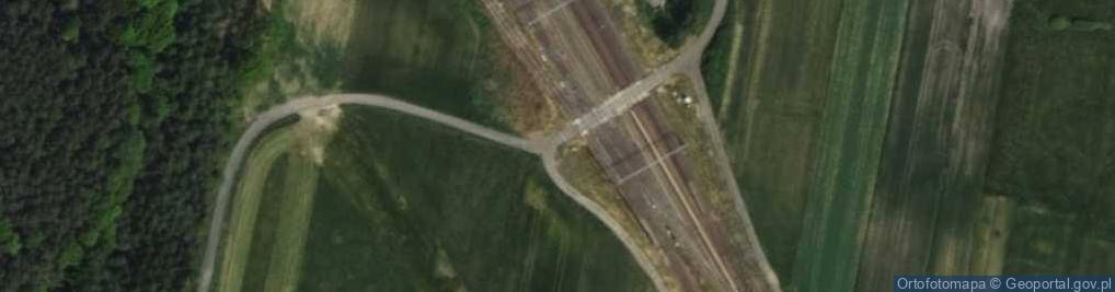 Zdjęcie satelitarne Boronów stacja kolejowa fragment infrastruktury p