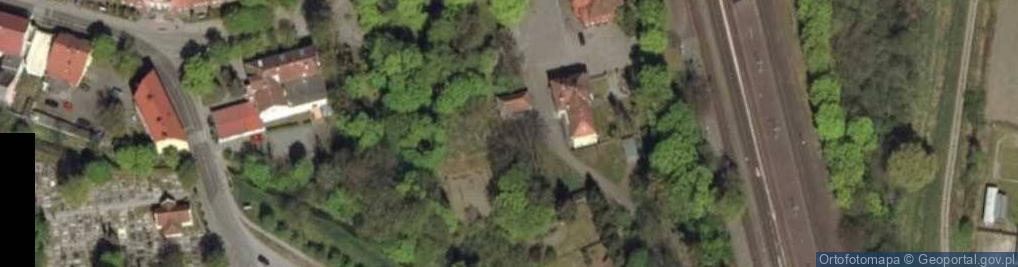 Zdjęcie satelitarne Braniewo dworzec front