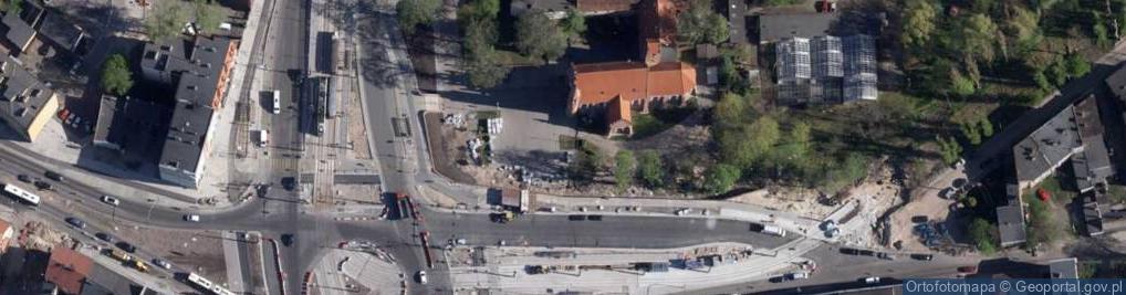 Zdjęcie satelitarne Bydgoszcz kościół garnizonowy front