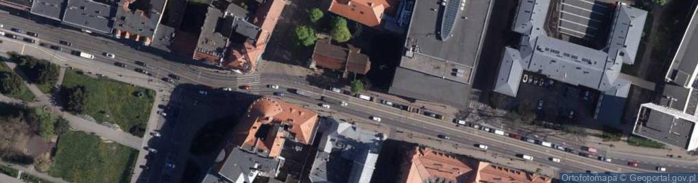 Zdjęcie satelitarne Bydgoszcz koscioł Klarysek