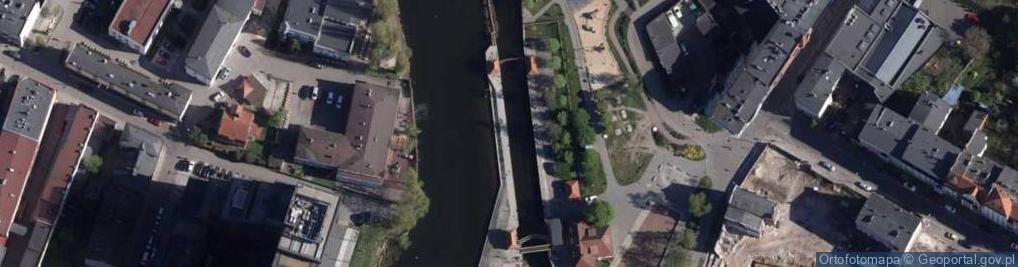 Zdjęcie satelitarne Bydgoszcz Wejście do śluzy miejskiej