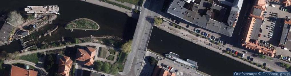 Zdjęcie satelitarne Bydgoszcz widok z mostu staromiejskiego zmierzch czerwiec a