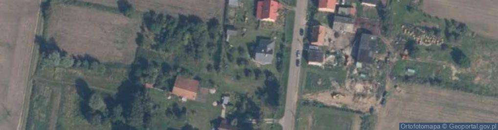 Zdjęcie satelitarne Bystrze domek mennonitow detal
