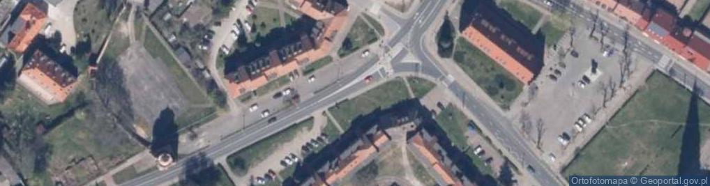 Zdjęcie satelitarne Chojna kosciol mariacki