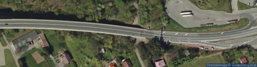 Zdjęcie satelitarne Cieszyn-Boguszowice wiadukt graniczny 2010-05-03