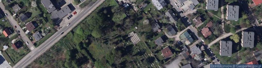 Zdjęcie satelitarne Cmentarz żydowski Bielsko-Biała - groby poległych w I WŚ