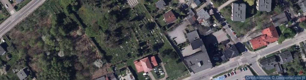 Zdjęcie satelitarne Cmentarz żydowski Bielsko-Biała - sektor A