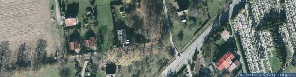 Zdjęcie satelitarne Cmentarz żydowski w Wilamowicach25
