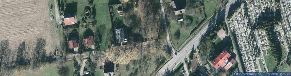 Zdjęcie satelitarne Cmentarz żydowski w Wilamowicach2