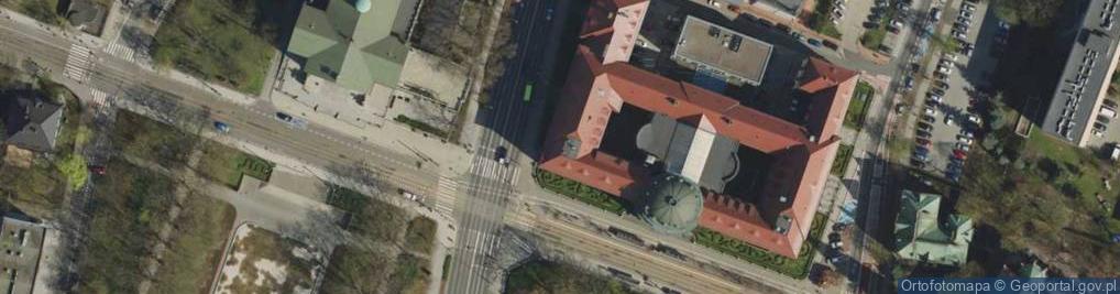 Zdjęcie satelitarne Collegium Maius w Poznaniu detal