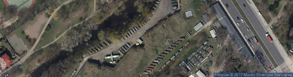 Zdjęcie satelitarne Czerniaków 105 mm armata ORP Sęp