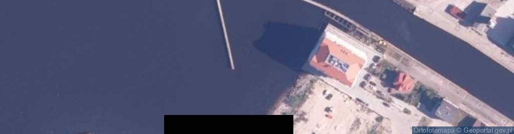 Zdjęcie satelitarne Darłowo most rozsuwany