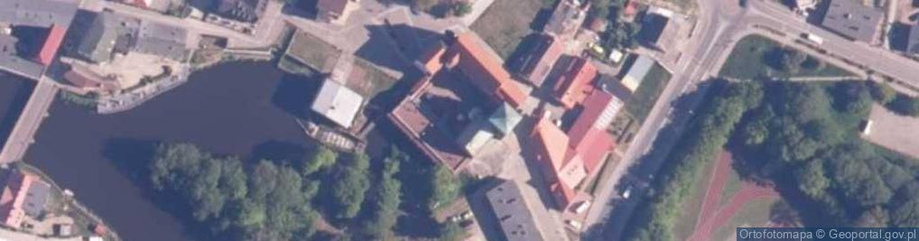 Zdjęcie satelitarne Darłowo muzeum dwugłowy cielak