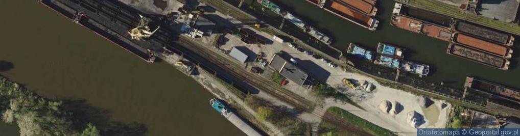 Zdjęcie satelitarne Dźwig 2 - Port Miejski we Wrocławiu