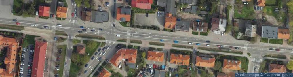 Zdjęcie satelitarne Elbląg, Generala Józefa Bema, tramvajová trať