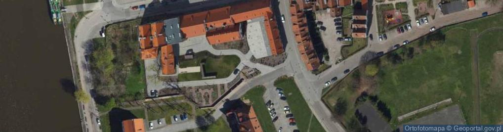 Zdjęcie satelitarne Elbląg, Gimnazijna, knihovna