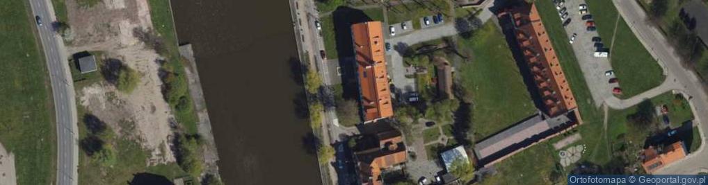 Zdjęcie satelitarne Elbląg, muzeum, jantarový kuchyně