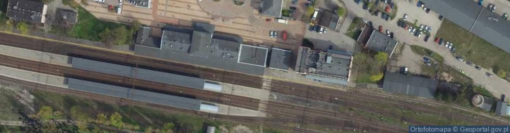 Zdjęcie satelitarne Elbląg, nádraží, signalizace