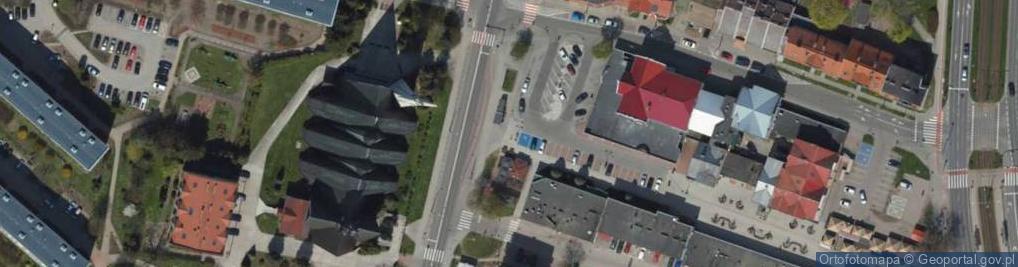 Zdjęcie satelitarne Elbląg, Robotnicza, kostel matky Boží královny Polska, střecha II