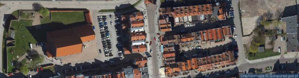 Zdjęcie satelitarne Elbląg, Stary Rynek, Brama Targowa, hodiny