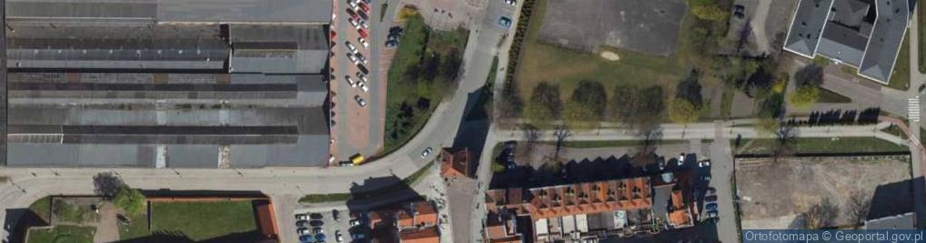 Zdjęcie satelitarne Elbląg, Wałowa, továrna Alstom