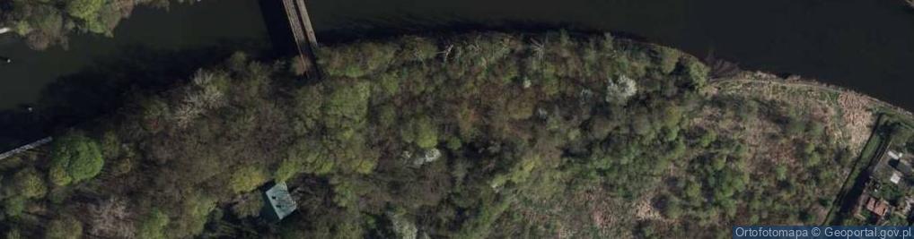 Zdjęcie satelitarne Flis przed syfonem pod Kanałem Bydgoskim