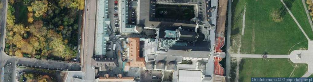 Zdjęcie satelitarne Fragment fortyfikacji widziany z wieży