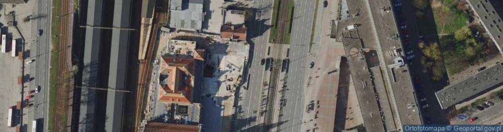 Zdjęcie satelitarne Gdańsk Główny perony