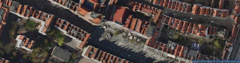Zdjęcie satelitarne Gdańsk - kamienice na Długim Targu