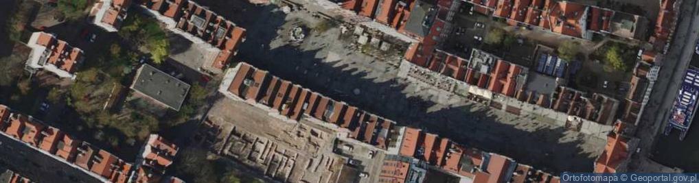 Zdjęcie satelitarne Gdańsk kamienice przy Długim Targu