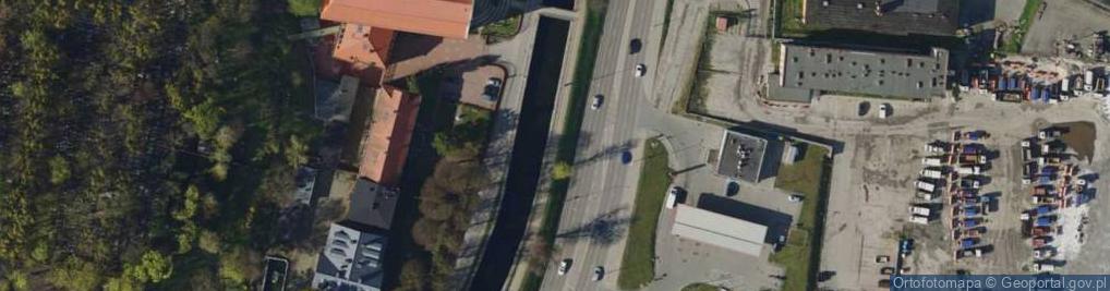 Zdjęcie satelitarne Gdańsk Orunia - kanał Raduni