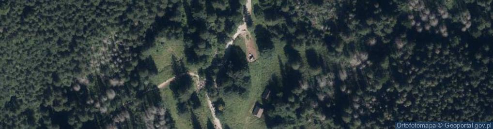 Zdjęcie satelitarne Giewont z Polany Strążyskiej